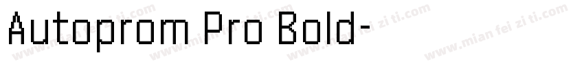 Autoprom Pro Bold字体转换